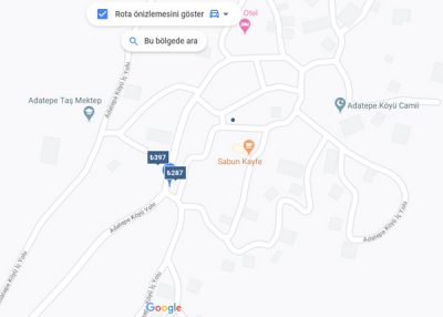 adatepe köyü otel haritası