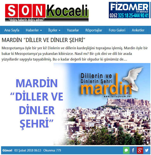 Son kocaeli gazetesi Mardin gezisi